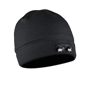 POWERCAP LED Beanie Cap 35/55 Ultra-Bright Hands Free LED Lighted Battery Powered Headlamp Hat Black Fleece