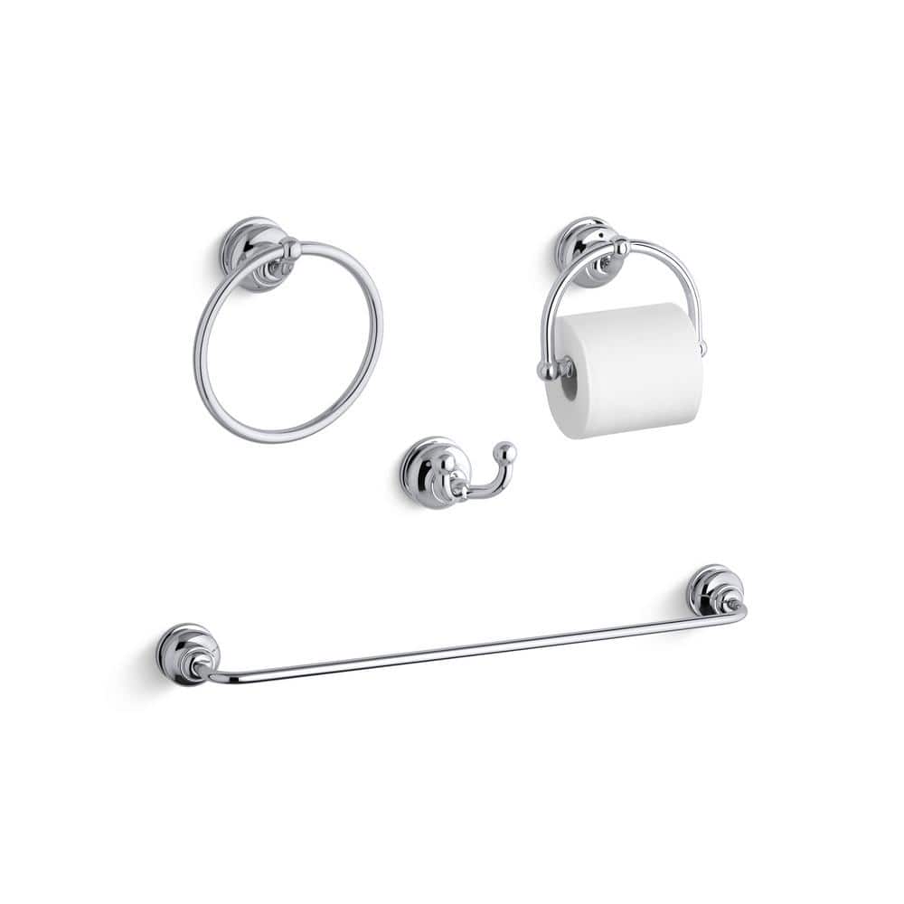 KOHLER Fairfax 4Piece Bath Hardware Set in Polished Chrome 12151CP753