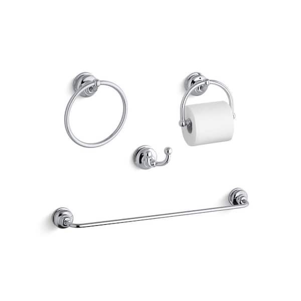 KOHLER Fairfax 4-Piece Bath Hardware Set in Polished Chrome