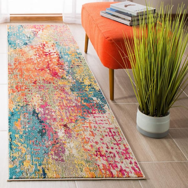 Madison Ivory/Multi 2 ft. x 10 ft. Runner Rug