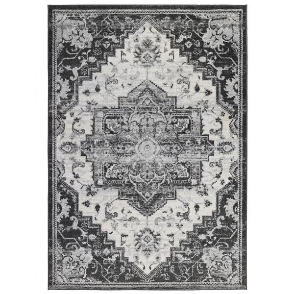Amer Rugs Alexandria 4 ft. X 6 ft. Ivory Medallion Area Rug