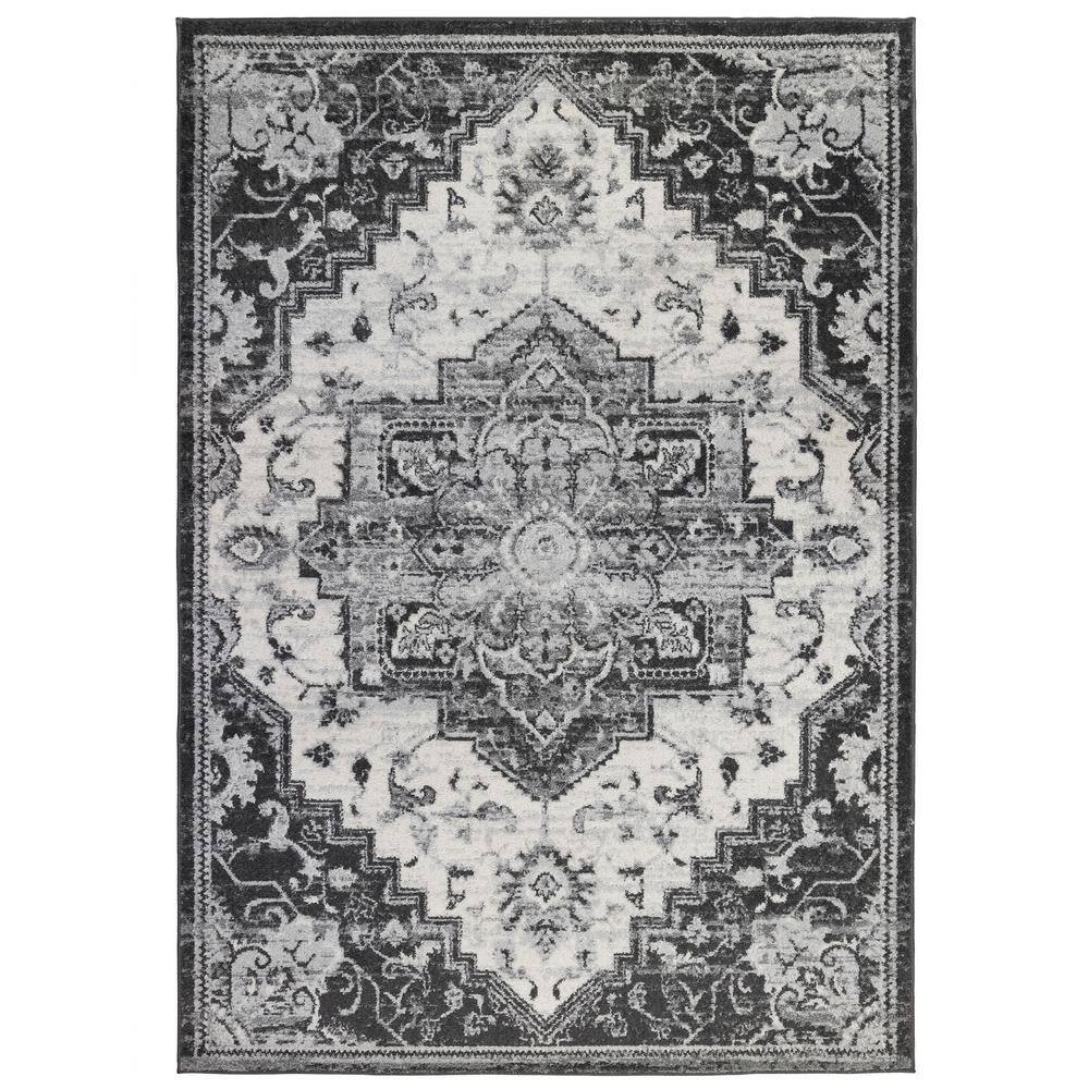 Amer Rugs Alexandria Yana Ivory 8 ft. 9 in. x 11 ft. 9 in. Medallion