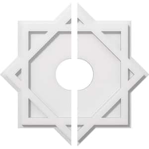 1 in. P X 10 in. C X 18 in. OD X 4 in. ID Axel Architectural Grade PVC Contemporary Ceiling Medallion, Two Piece