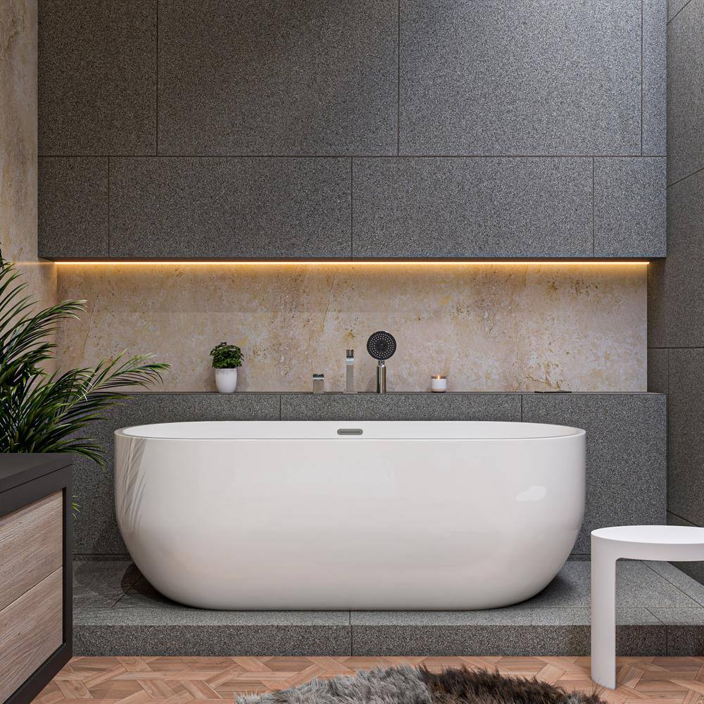 Polished Chrome Brass Deck Mounted Tub Filler with Handheld Shower