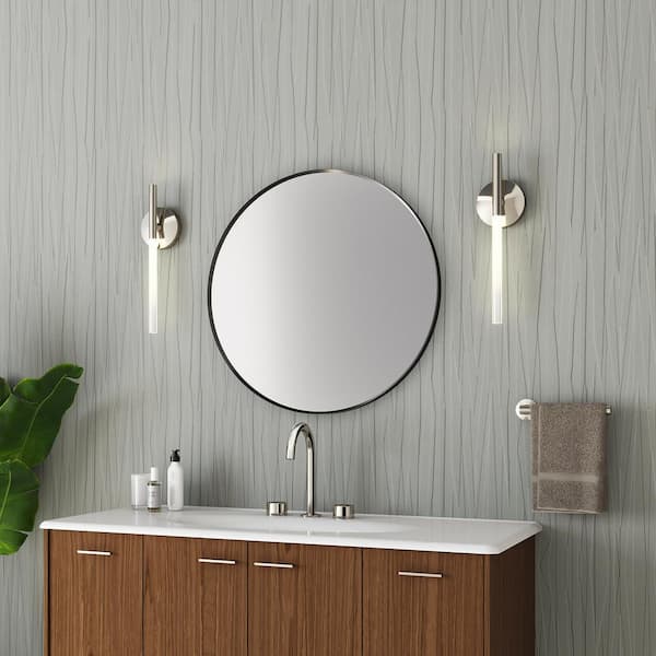 Components 1-Light Polished Nickel LED Wall Sconce