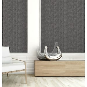 Vertical Geo Dark Gray Paper Strippable Non-Pasted Wallpaper Roll ( Cover 60.75 sq. ft. )