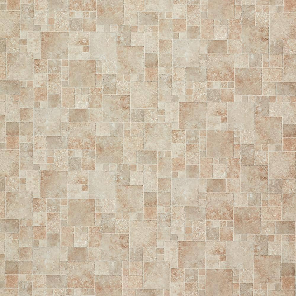 TrafficMaster Sandstone Mosaic Stone Residential Vinyl Sheet TrafficMaster Sandstone Mosaic Stone Residential Vinyl Sheet