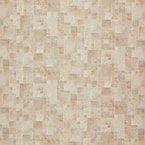Sandstone Mosaic Stone Residential Vinyl Sheet Flooring 12 ft. Wide x Cut to Length