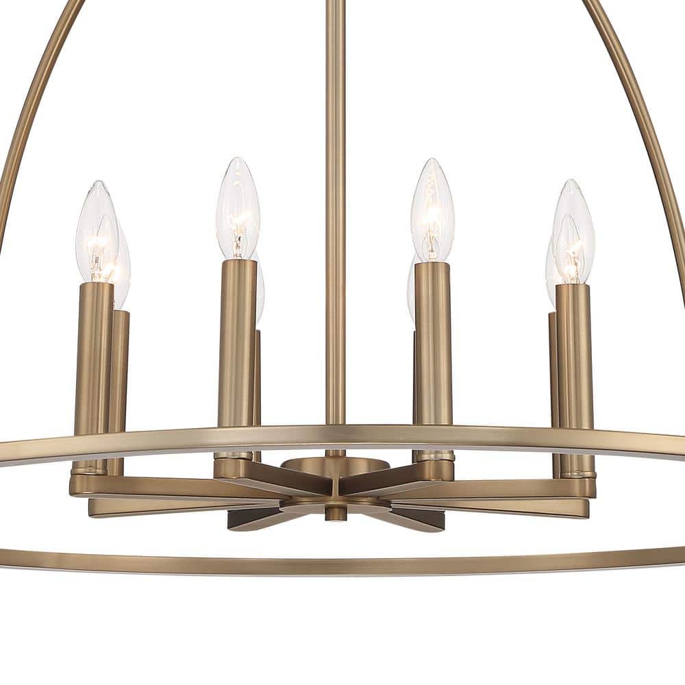 Abbott Vibrant Gold 8-Light Crystal Candle Chandelier