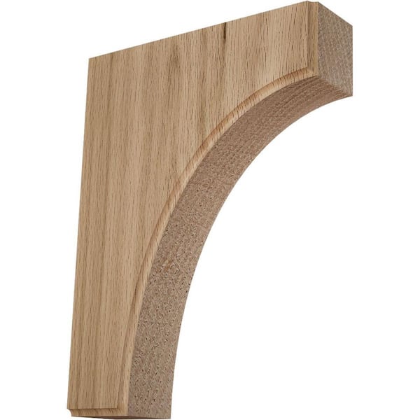 Ekena Millwork 1-3/4 in. x 6 in. x 8 in. Unfinished Wood Red Oak Clarksville Corbel