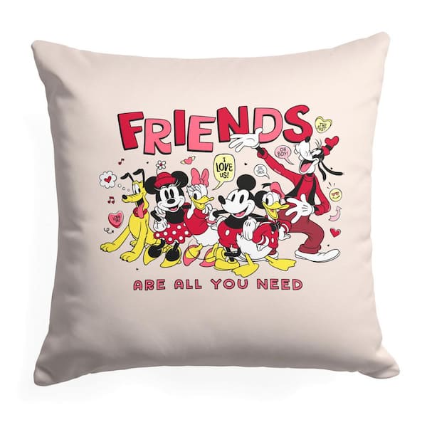THE NORTHWEST GROUP Disney Mickey Mouse All You Need 18 x 18 Printed Multicolor Throw Pillow