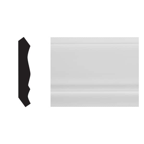 Royal Building Products 2592 11/16 in. x 4-5/8 in. x 8 ft. PVC Composite White Crown Moulding