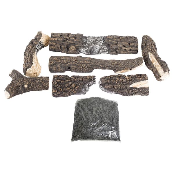 Pleasant Hearth Wildwood 18 in. Vent-Free Dual Fuel Gas Fireplace Logs  VFL2-WW18DT - The Home Depot