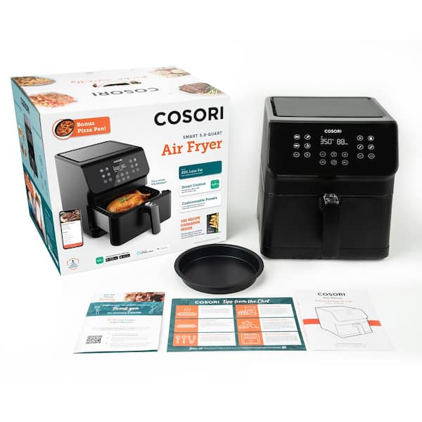 COSORI Air Fryer Pro LE 5-Qt Airfryer, Quick and Easy, UP to 450℉, Quiet,  85% Oil less, 130+ Recipes, 9 Customizable Functions, Mini Pizza Oven