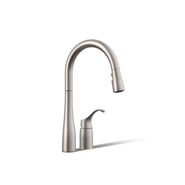 Simplice Single-Handle Pull-Down Sprayer Kitchen Faucet with DockNetik and Sweep Spray in Vibrant Stainless