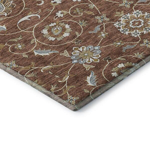 Mayfield Premium Machine Washable Abstract AMF1149 Paprika 2 ft. x 3 ft. Area Rug