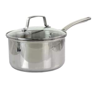 3.5 qt. Stainless Steel Saucepan with Vented Glass Lid