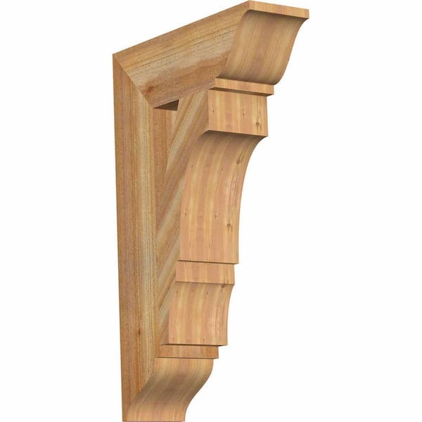 Ekena Millwork 6 in. x 32 in. x 20 in. Western Red Cedar Balboa Traditional Rough Sawn Bracket