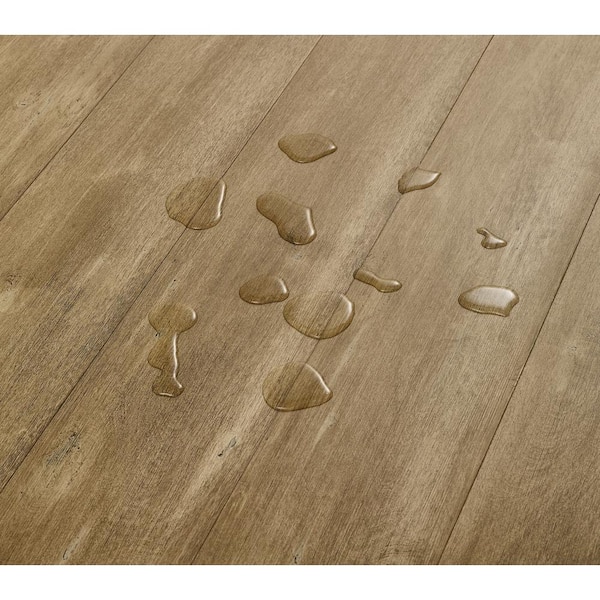 Lifeproof Acadia Birch 2/7 in. T x 7.5 in. W Waterproof Click Lock Wire Brushed Engineered Hardwood Flooring (22.9 sq.ft./case)