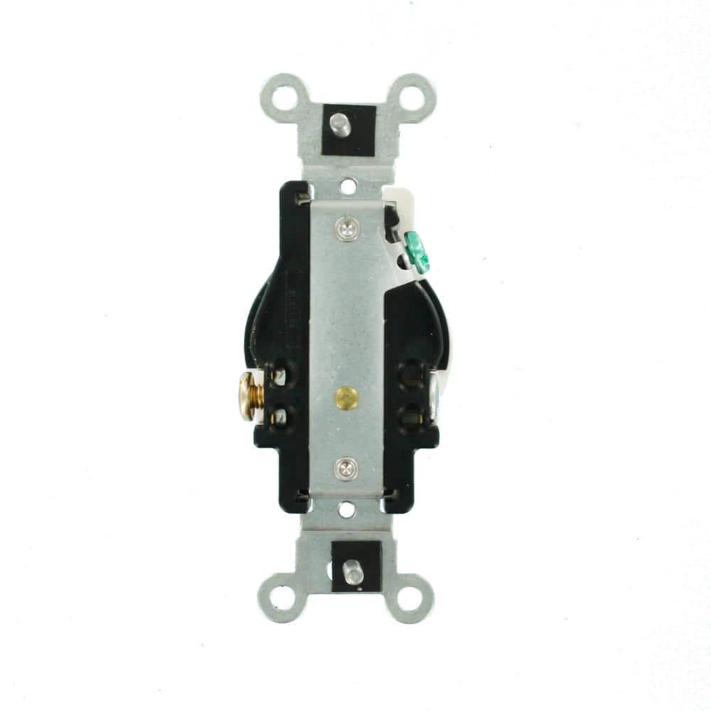 White Tamper Resistant Single Outlet with Wall Plate