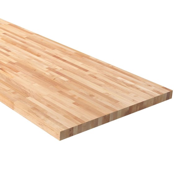 8 ft. L x 25 in. D Unfinished Maple Solid Wood Butcher Block Countertop With Square Edge