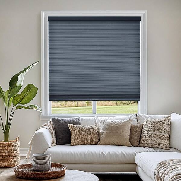 Cut-to-Size Morning Ocean Cordless Light Filtering Privacy Cellular Shades 54 x 64 in. L