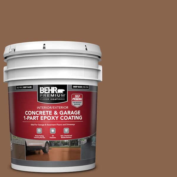 BEHR PREMIUM 5 gal. #S220-7 Molasses Self-Priming 1-Part Epoxy Satin Interior/Exterior Concrete and Garage Floor Paint