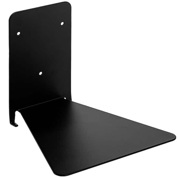 Sorbus 6 in. x 6 in. x 5.5 in. Black Metal Wall Mounted Invisible Floating Bookshelves