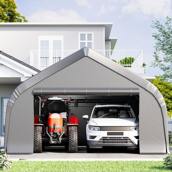 DSNAPE 20 ft. x 20 ft. Heavy Duty Carport with Galvanized Steel