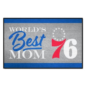 Philadelphia 76ers Blue World's Best Mom 19 in. x 30 in. Starter Mat Accent Rug