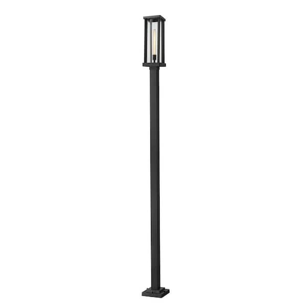 Glenwood 1-Light Black 114 In. Aluminum Hardwired Outdoor Weather ...