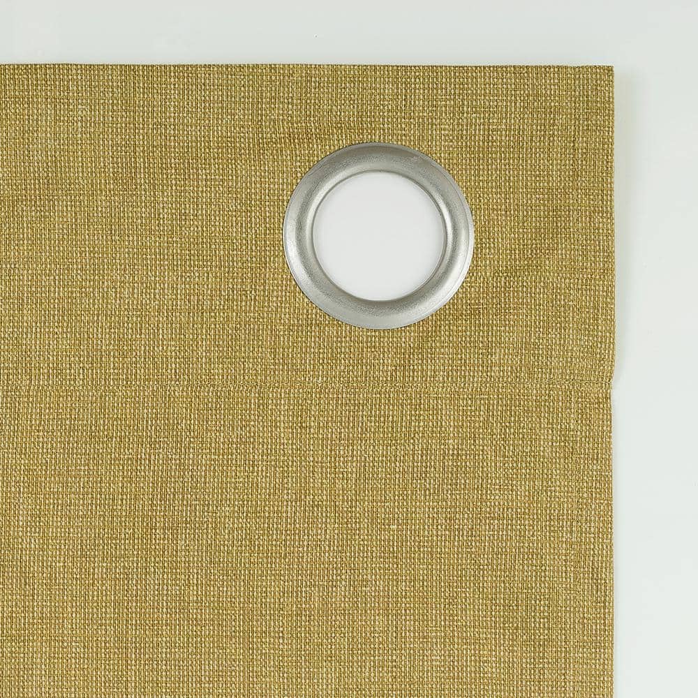 Gold 50"x84" Polyester Blackout Grommet Curtain Panel