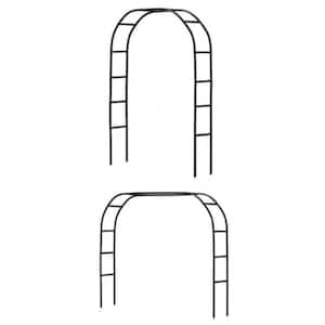 94 in. H x 54 in. W x 15 in. D Metal Garden Arbor Wedding Arch Outdoor Trellis Assemble Freely 2-Sizes Black (1-Piece)