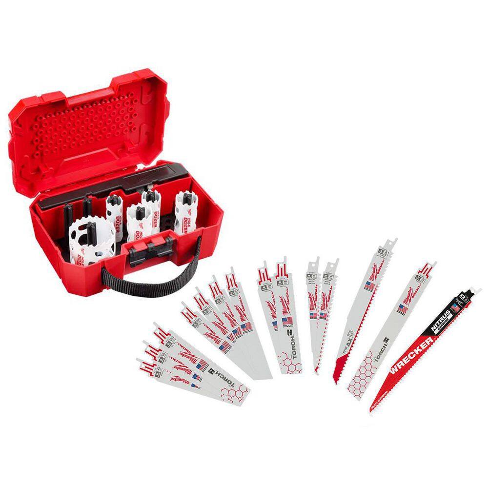 Milwaukee Hole Dozer BiMetal Hole Saw Kit & Reciprocating Saw Blade