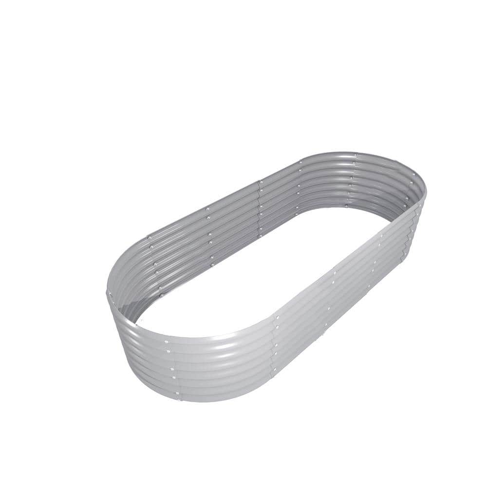 8 x 3 x 2 ft. Oval Galvanized Steel Raised Garden Beds