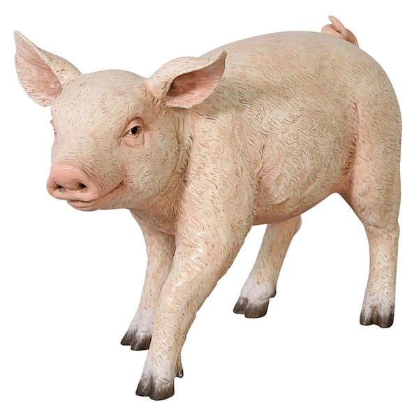 Design Toscano 16.5 in. H Piglet Porker Baby Hog Sculpture