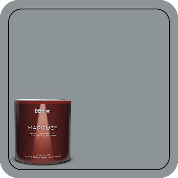 BEHR MARQUEE 1 qt. Home Decorators Collection #HDC-NT-27 Millennium Silver One-Coat Hide Matte Interior Paint & Primer