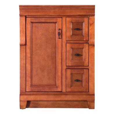 Naples 24 in. W Bath Vanity Cabinet Only in Warm Cinnamon with Right Hand Drawers