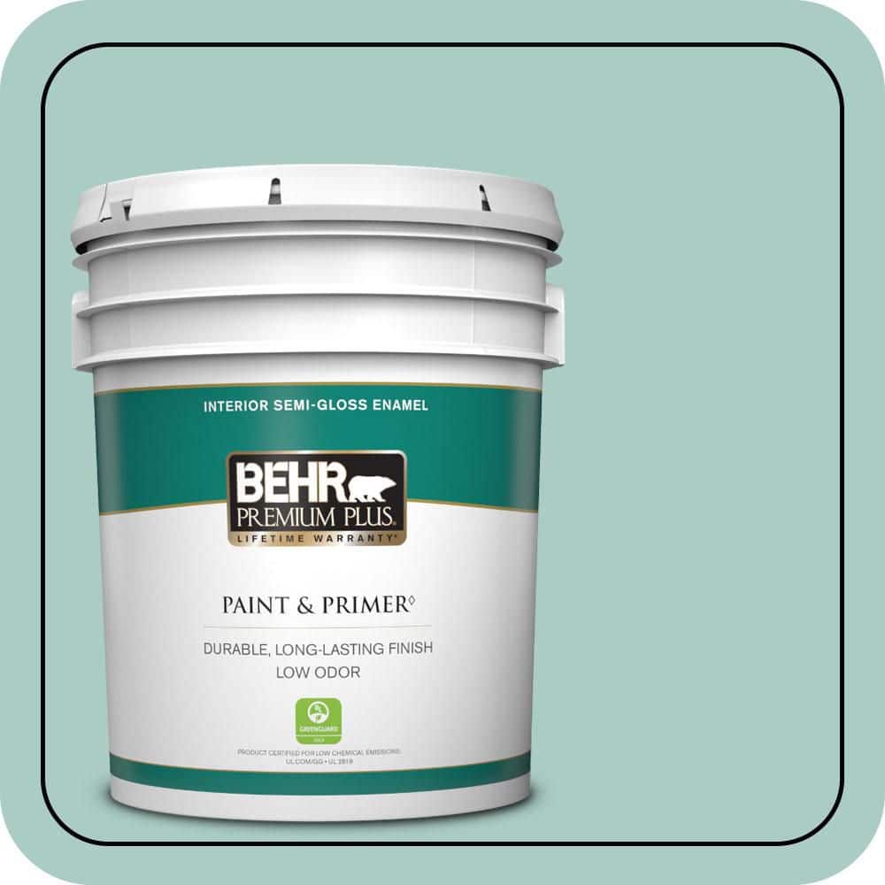 5 gal. #M440-3 Baby Aqua Semi-Gloss Enamel Low Odor Interior Paint & Primer price history on PriceWatchPro