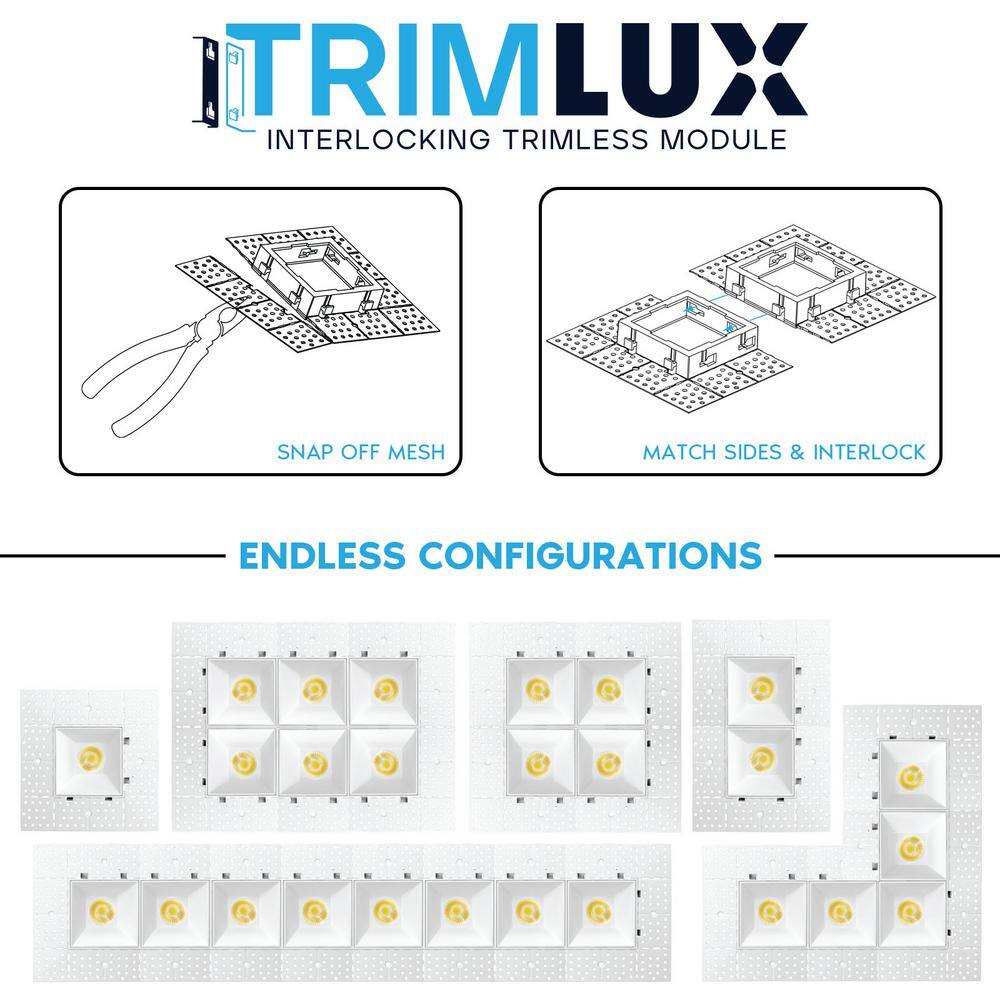 5.75'' White Aluminum Dimmable Recessed Lighting Kit with LED
