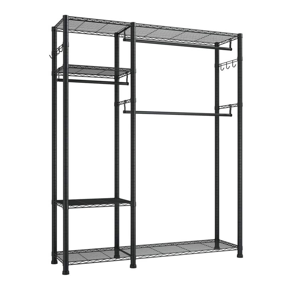 45 in. W x 76 in. H Heavy Duty Clothes Rack, 6 Adjustable Tiers Clothes Racks with 3 Hanging Rods price history on PriceWatchPro