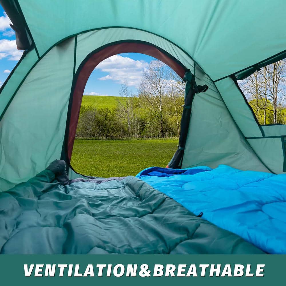 Green 2-Person Pop-Up Camping Tent with Carry Bag
