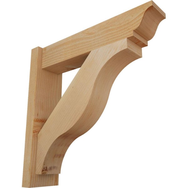 Ekena Millwork 6 in. x 24 in. x 24 in. Douglas Fir Fuston Traditional Rough Sawn Outlooker