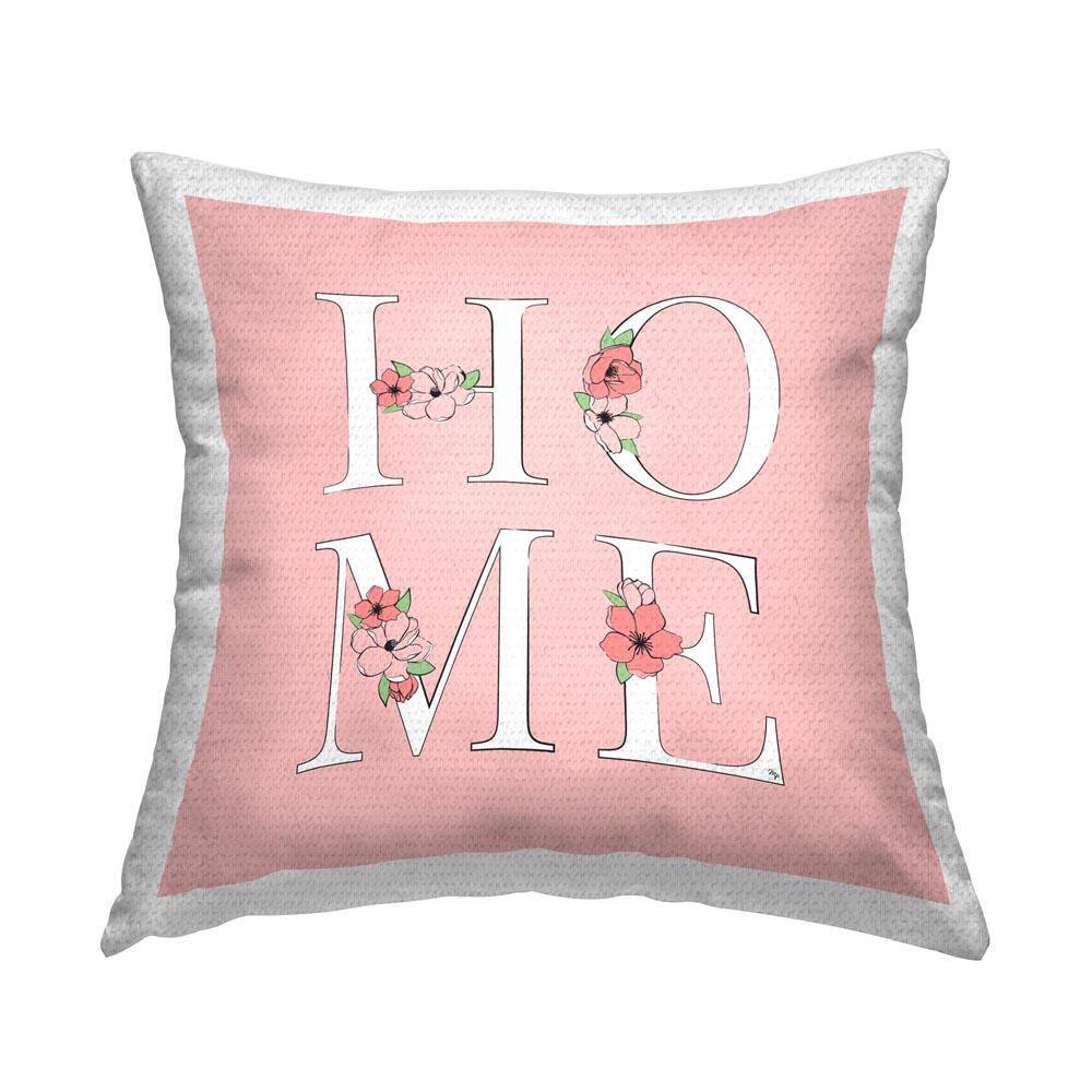 Blooming Home Letters Outdoor Printed Throw Pillow by Martina Pavlova price history on PriceWatchPro
