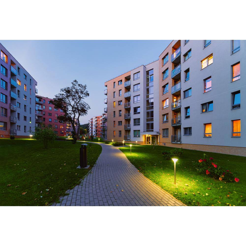 Bronze Matte Outdoor LED Teardrop Wall Light with Photocell