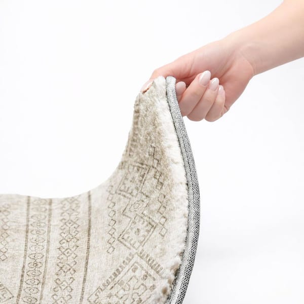 Dream Shag Premium Machine Washable Abstract ADS120 Taupe 10 ft. x 14 ft. Area Rug