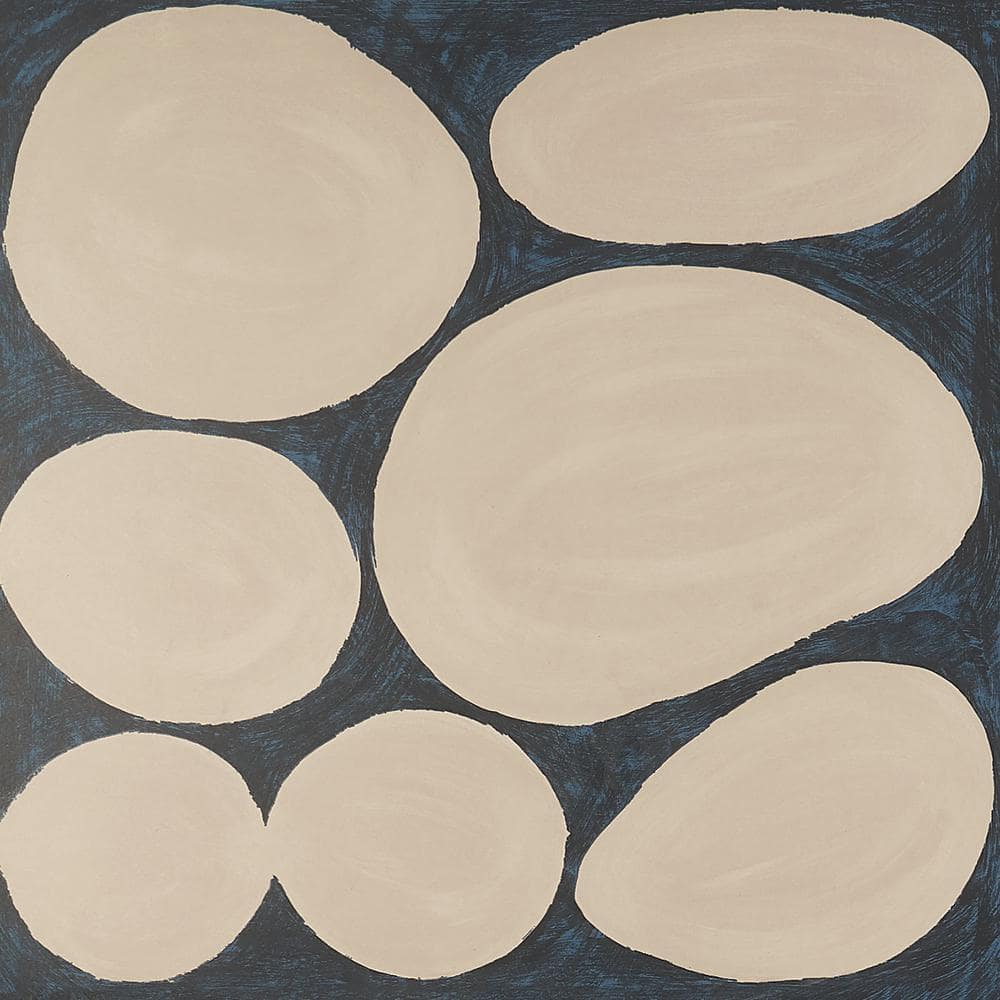 Kaa Large Format Blue and Beige Porcelain Floor Tile