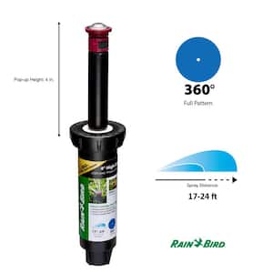 22SA 4 in. Pop-Up Rotary PRS Sprinkler, Full Circle Pattern, Adjustable 17-24 ft.