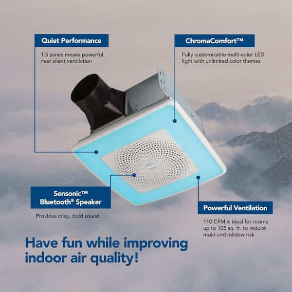 ファン付きスピーカー Broan-NuTone Sensonic Series 110 CFM Ceiling Bathroom Exhaust Fan