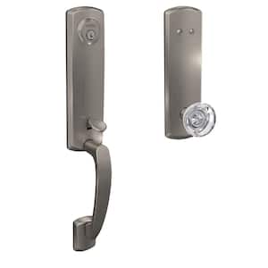 Double Door Dummy Lockset Iron Black Finish Handleset Lockset Hardwawre for Inactive Door Entry Double Door French Door MDHST2013DB-D